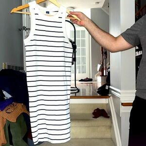Navy and white tank dress for summer from old navy.